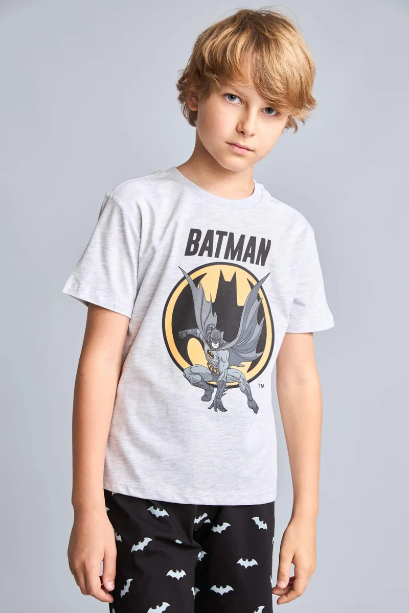 Defacto 2 piece Regular Fit Batman Licence Knitted Pyjamas