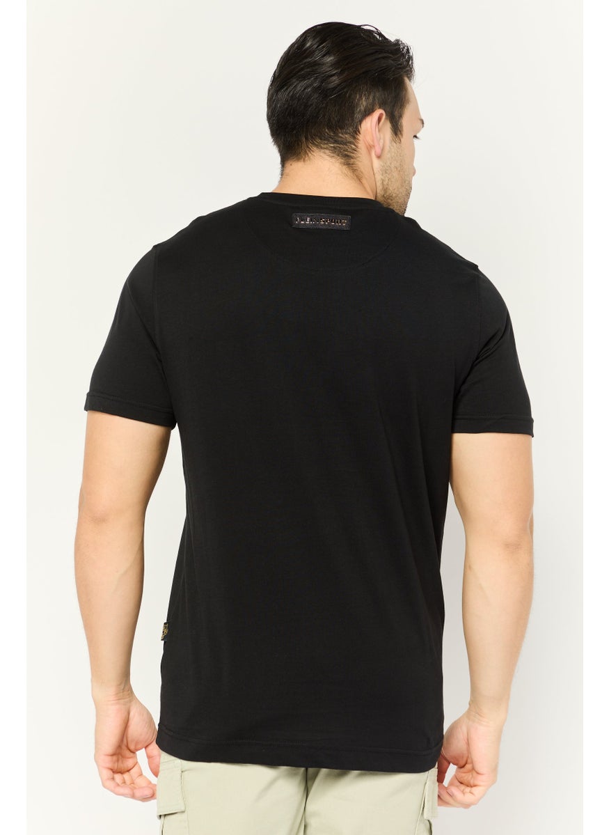Plein Sport - Men Sportswear Fit Short Sleeve Outdoor T-Shirt, Black - Image 1