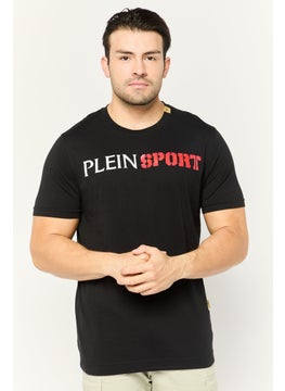 Men Sportswear Fit Short Sleeve Outdoor T-Shirt, Black