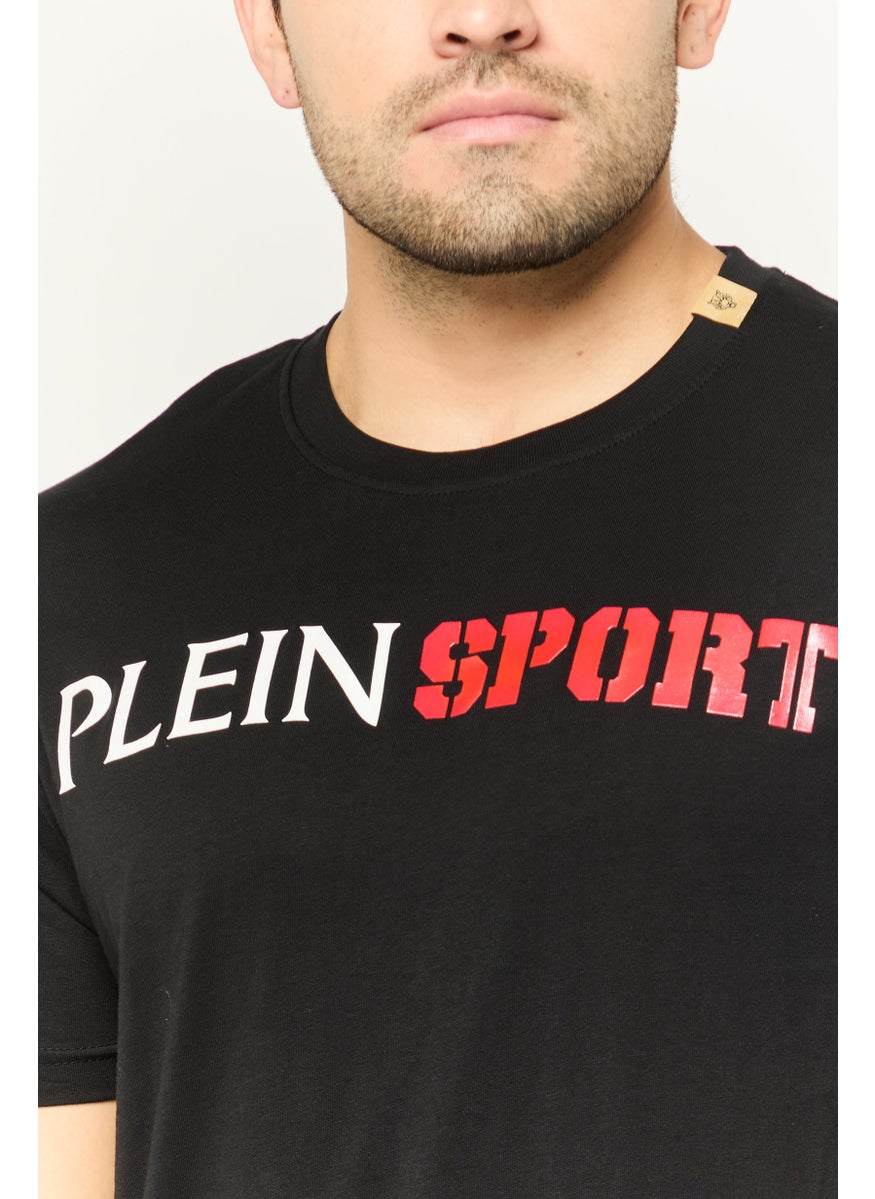 Plein Sport - Men Sportswear Fit Short Sleeve Outdoor T-Shirt, Black - Image 1