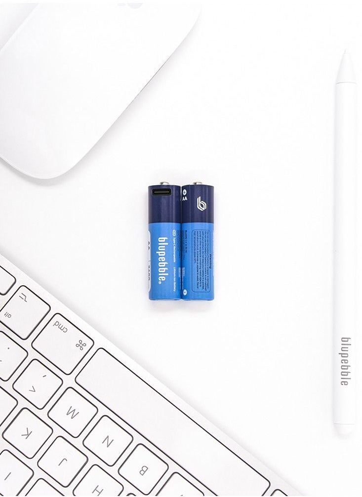 blupebble - Blucell Type C AA 1600mAh Rechargeable Batteries - Image 1