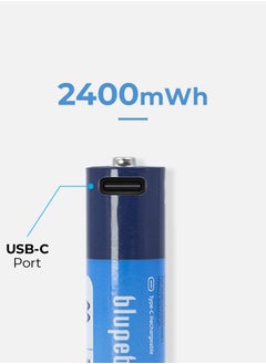 blupebble Blucell Type C AA 1600mAh Rechargeable Batteries  - Image 4