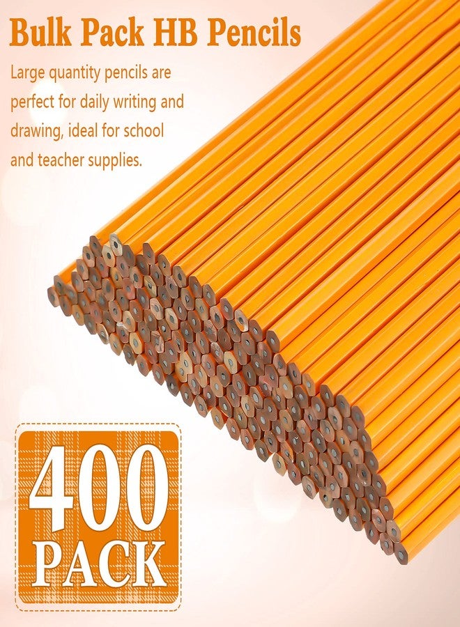 Fumete 400 Pcs Yellow Pencils Bulk with Erasers Unsharpened Wood 2 HB Pencil Wood Cased for Kids Students Office School Classroom Supplies - Image 2