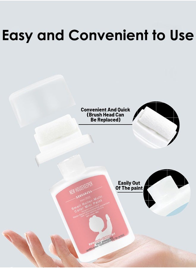 XIGUANJIA - 100g Mini Wall Repair Paint Wall Mending Agent Wall Spackle with Roll Brush Wall Surface Hole Fill Quick and Easy Solution - Image 1