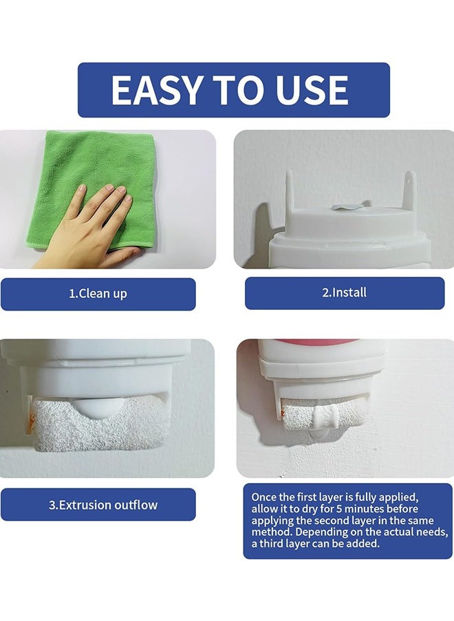 XIGUANJIA - 100g Mini Wall Repair Paint Wall Mending Agent Wall Spackle with Roll Brush Wall Surface Hole Fill Quick and Easy Solution - Image 1