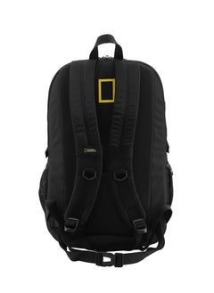 NATIONAL GEOGRAPHIC حقيبة ظهر ناشيونال جيوغرافيك بوكس كانيون RPET بوليستر سوداء - مقاومة للماء بتقنية RFID وخفيفة الوزن ومتينة ومقاومة للصدمات ومناسبة للعمل المدرسي، حقيبة كمبيوتر محمول مبطنة كاجوال، حقيبة سفر للرجال والنساء  - Image 2