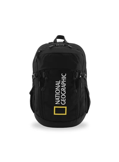 ناشيونال چيوغرافيك National Geographic Box Canyon RPET Polyester Backpack Black - RFID Water resistant Lightweight Durable Shockproof Suitable for School Work, Casual Padded Laptop Bag Travel pack for Men and Women