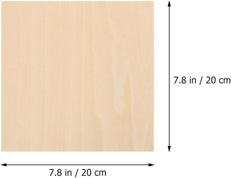 10pcs Basswood Sheets Unfinished Wooden Boards DIY Craft Planks for Wood Burning Engraving Model Making 200x200x2mm Woodcraft Supplies for Hobbyists - Image 2