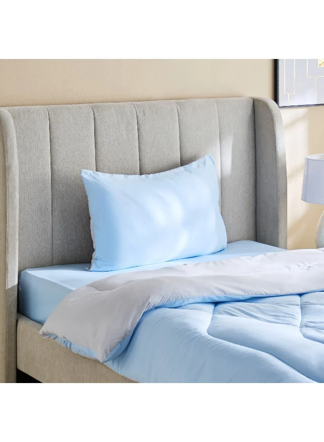 Home Box Derby 2-Piece Reversible Microfiber Single Comforter Set - 135x220 cm