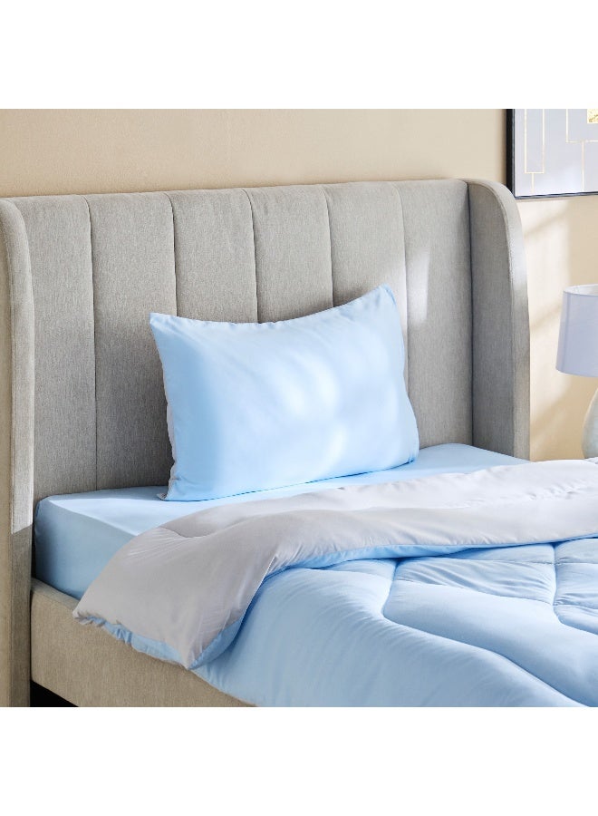 Home Box Derby 2-Piece Reversible Microfiber Single Comforter Set - 135x220 cm  - Image 1