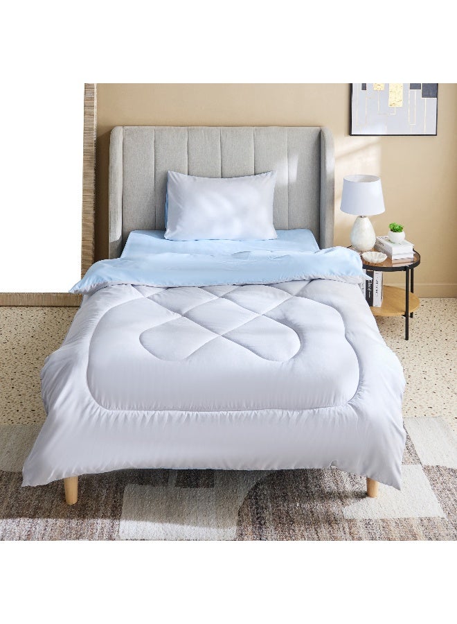Home Box Derby 2-Piece Reversible Microfiber Single Comforter Set - 135x220 cm  - Image 4