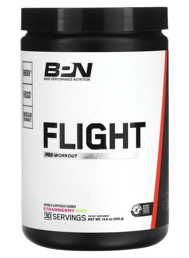 Bare Performance Nutrition Flight PreWorkout Strawberry Kiwi 14.8 oz (420 g)