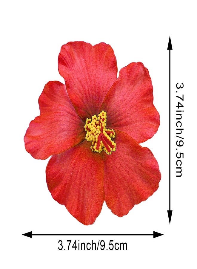 Arvintas 20PCS Red Hawaiian Faux Flowers Hibiscus Flowers Hawaii Party Summer Party DIY Foam Hibiscus Flower for Tabletop Decoration Party Favors Supplies (No Clip) - Image 2