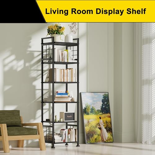 GIOTORENT 6-Wire Standing Storage Shelf for Bathroom Organizers and Storage & Laundry Room Organization, Metal Shelving Unit Pantry Rack for Kitchen & Bathroom, Black - Image 4