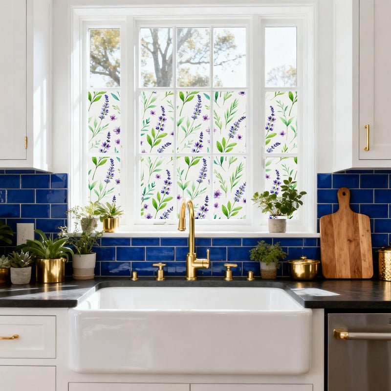 SOMWISE Frosted Glass Window Film, Heat Insulation, UV Block, Anti-Glare, One Way Privacy Tint, Static Cling for Home Bathroom Door, Renter Friendly, Day & Night Privacy - Image 4