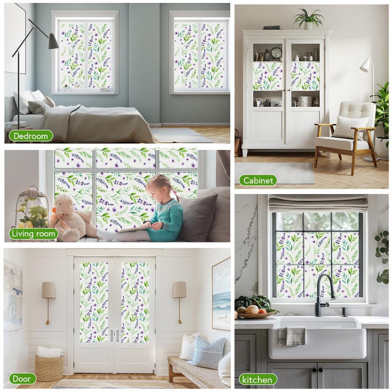 SOMWISE Frosted Glass Window Film, Heat Insulation, UV Block, Anti-Glare, One Way Privacy Tint, Static Cling for Home Bathroom Door, Renter Friendly, Day & Night Privacy - Image 5