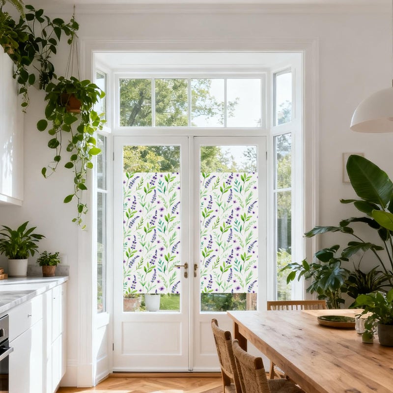 SOMWISE Frosted Glass Window Film, Heat Insulation, UV Block, Anti-Glare, One Way Privacy Tint, Static Cling for Home Bathroom Door, Renter Friendly, Day & Night Privacy - Image 3