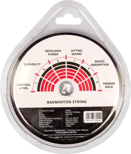 Cosco Alloy Steel CBS-50 Badminton String, White - Image 2