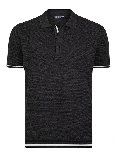 JIMMY SANDERS Tricot 100% Cotton Polo Shirt Short Sleeve
