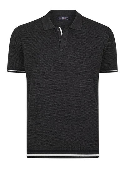 JIMMY SANDERS Tricot 100% Cotton Polo Shirt Short Sleeve