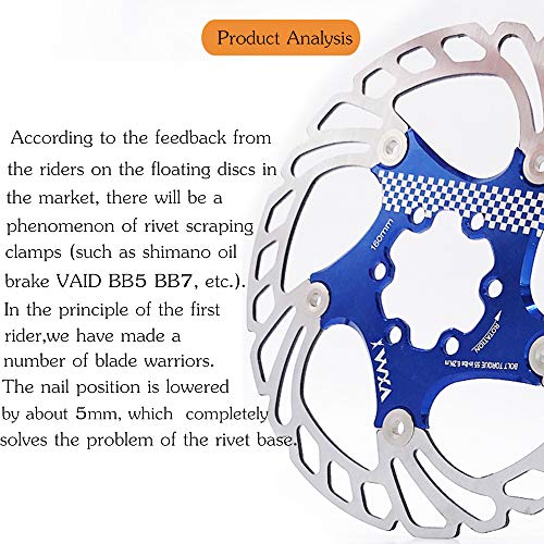 YBEKI Premium Floating Bike Disc Brake Rotor (140/160/180/203mm) - CNC Machined Stainless Steel & Aircraft Aluminum - Enhanced Heat Dissipation for MTB/Road/BMX Bikes - with 12-Bolt Kit - Image 4