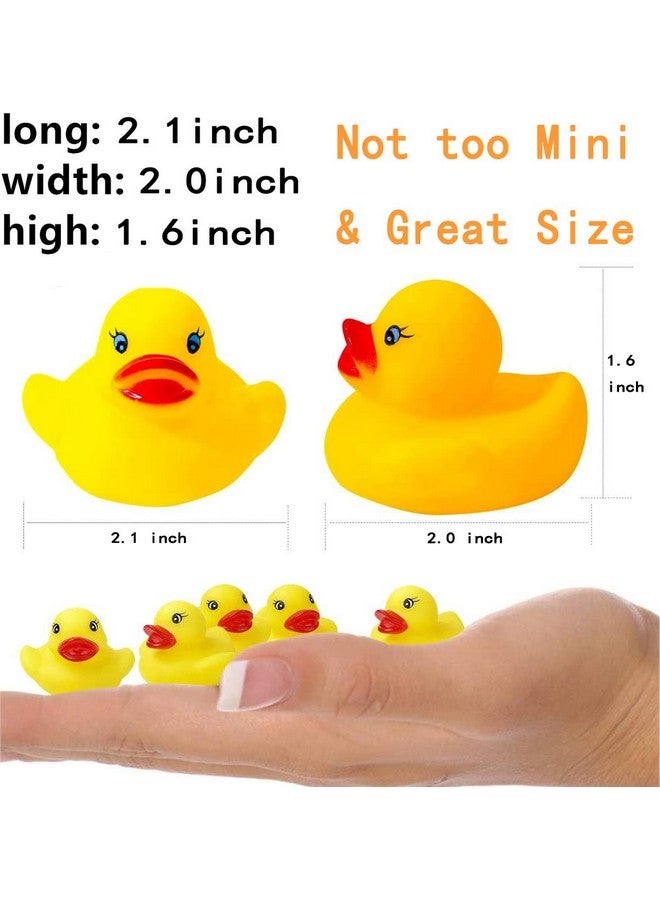 SPADORIVE Rubber Ducky Baby Bulk Bath Toy Shower Baby Shower Birthday Party Favors Gift, Set of 50 - Image 3
