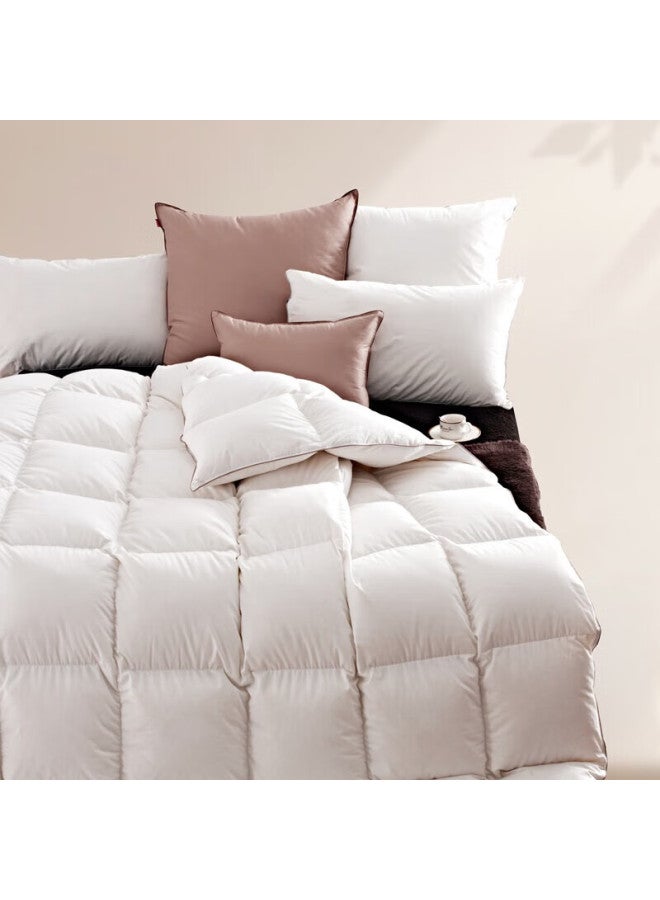 Snowman Warm Core Antibacterial 90% White Duck Down Quilt Double Thick Winter Duvet 2.0*2.3m 1kg Filling White