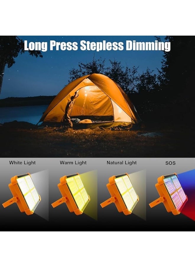Generic Outdoor LED Solar Work Light – 200W Job Site Floodlight with 288 High-Brightness LEDs, Rechargeable Battery, Adjustable Brightness, USB Charging, Waterproof Portable Floor Lamp for Camping, Emergency & Construction Use  - Image 2