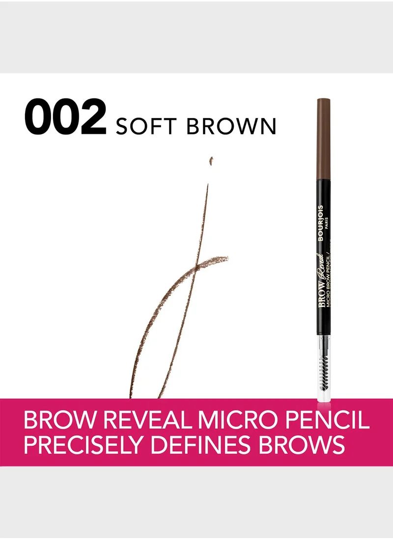 BOURJOIS PARIS Bourjois Brow Reveal Micro Brow Pencil – 002 – Soft  Brown, 0.09 G