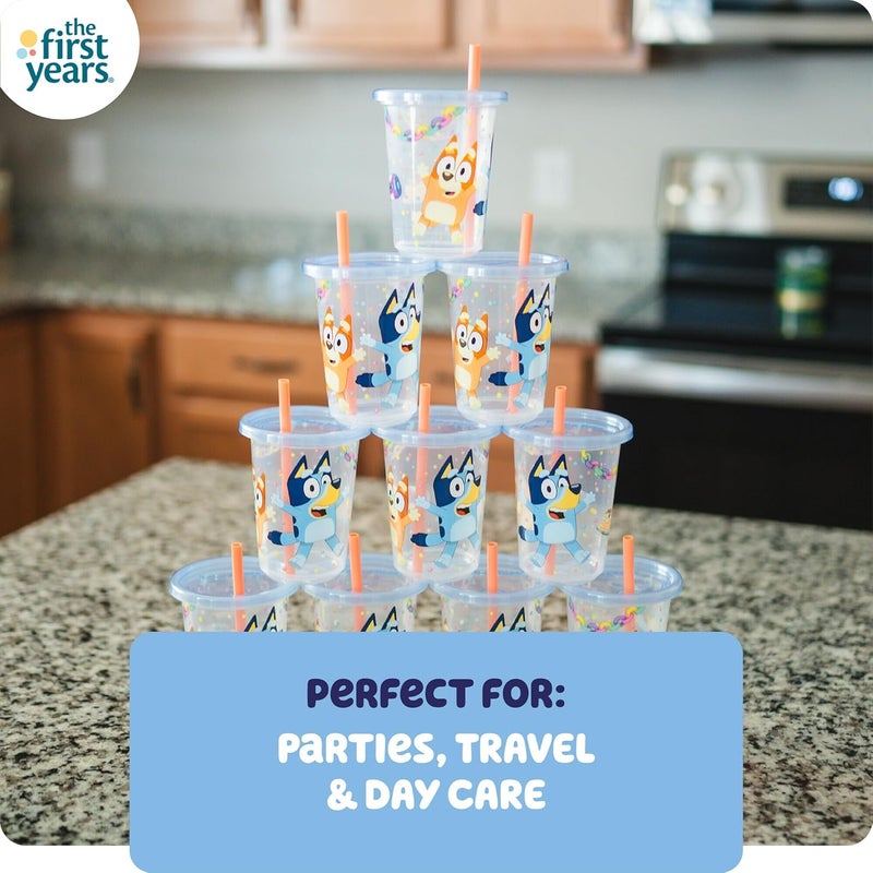 The First Years Bluey Take & Toss Toddler Straw Cups Party Pack - Image 4