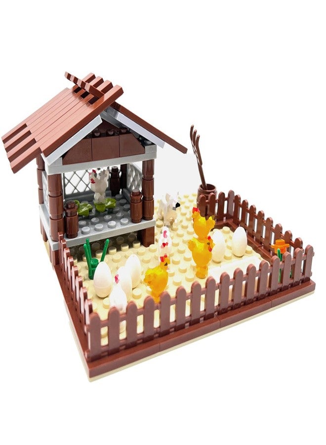 TNDCKP Chicken Coop Building Block Set with Hens, Chicks & Eggs - Image 1