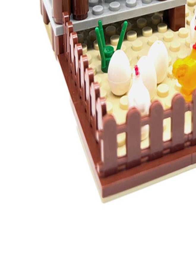 TNDCKP Chicken Coop Building Block Set with Hens, Chicks & Eggs - Image 4
