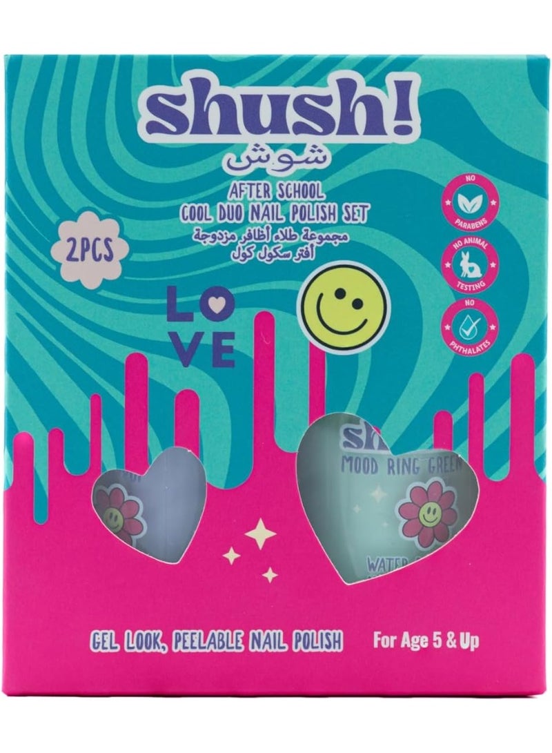 Shush! After School Cool Duo Nail Polish Set (2‑Colours) – Age 5+ - Image 1