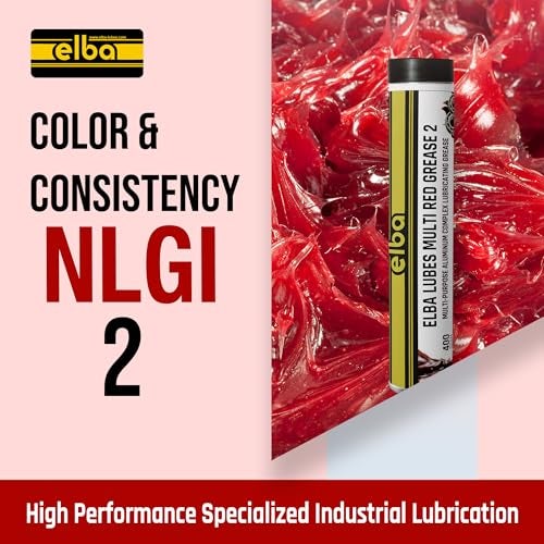ELBA RED Grease NLGI 2 | SEMI-Synthetic Grease | HIGH Temperature Grease | Heavy Duty Multi Purpose Grease| EP 2 | for Agriculture, Industrial and Automotive Bearing (400 Grams) Made in USA - Image 2