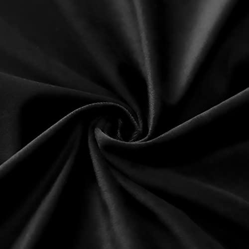OTOSTAR Set of 4 Decorative Throw Pillow Covers Soft Velvet Solid Square Pillow Cases Luxury Cushion Covers Case for Sofa Car Patio Bedroom Living Room 18x18 Inch, Black - Image 4