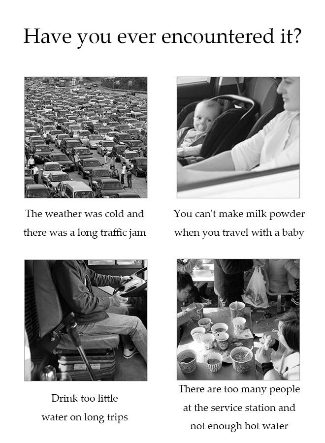 كوب تسخين الماء للسيارة 12 فولت أو 24 فولت كوب تسخين السيارة، كوب تسخين السيارة، 450 مل كوب قهوة كهربائي للسفر من الفولاذ المقاوم للصدأ معزول حراريًا، غلاية كهربائية بيضاء - Image 4