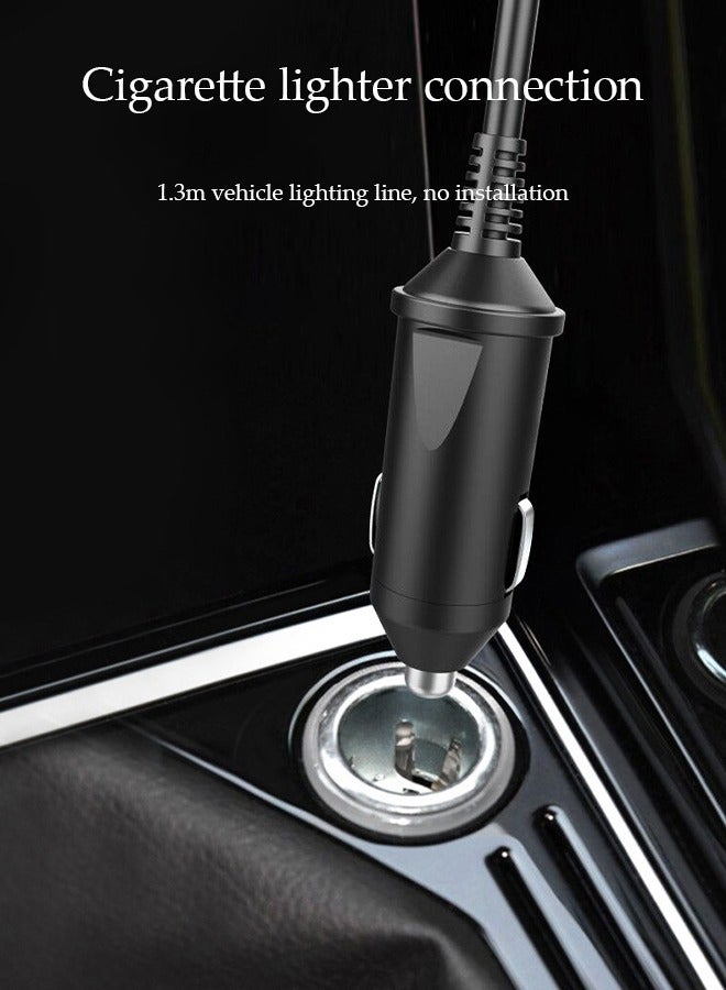Car Heating Water Cup12v or 24V Car Heating Cup Car Heated Mug, 450ml Stainless Steel Travel Electric Coffee Cup Insulated Heated Thermos Mug Electric Kettle white