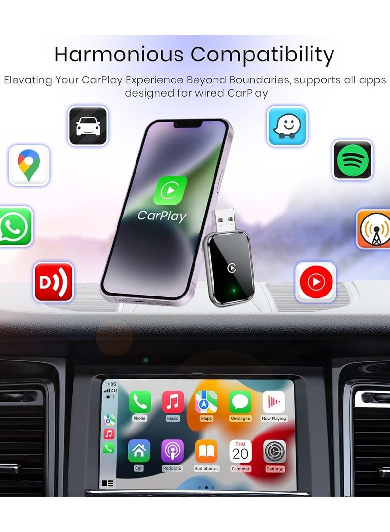 SYXUMLKLS Wireless CarPlay Adapter for Carplay & Android, Convert Wired to Wireless Apple CarPlay Adapter, Extension Cable USB & USB-C/Type-C - Image 4
