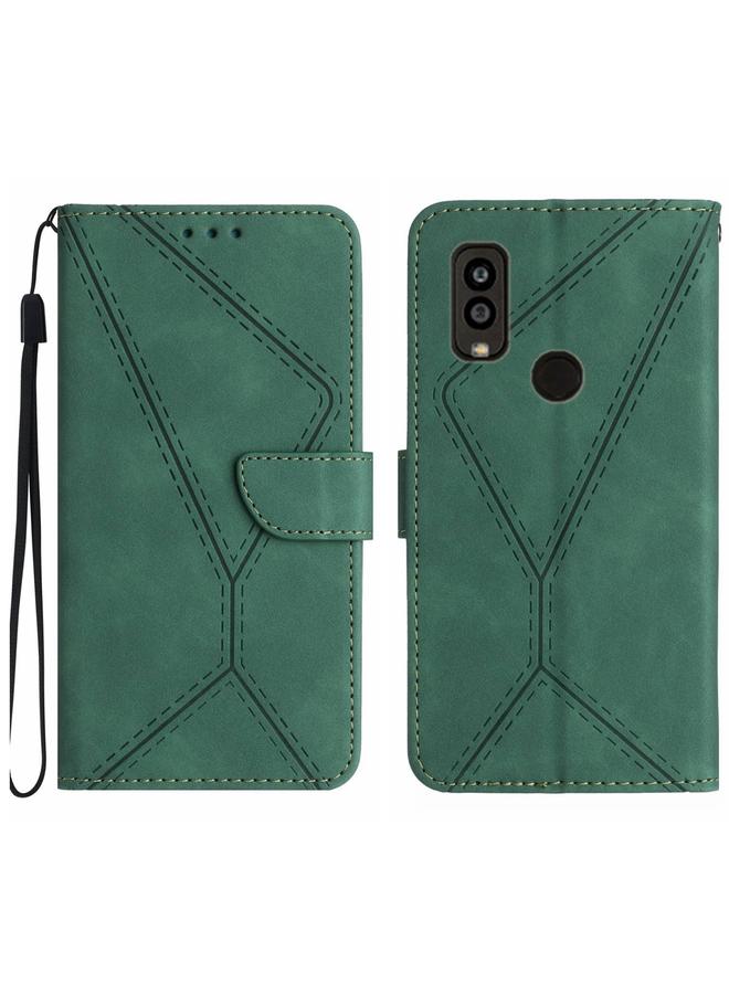 اس-توب جراب لهاتف Kyocera Android One S10 مصنوع من الجلد المنقوش - Image 1