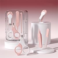 FEELING MALL Portable Baby Care Kit- Nursery Healthcare & Grooming Set for New Born Babies Grooming Set & Toddlers - Perfect for Manicure & Pedicure Accessories (Pink) - Image 5