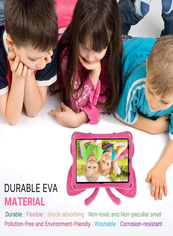 Simicoo جراب Simicoo للأطفال لجهاز iPad من الجيل العاشر والحادي عشر، غطاء لطيف على شكل فراشة مع حامل، مناسب للأطفال والفتيات، متوافق مع iPad 10 و10.9 بوصة و11 بوصة (2022-2025)، مصنوع من مادة EVA خفيفة الوزن ومتينة ومقاومة للصدمات، مناسب للأطفال الصغار، مقاوم للسقوط (لون وردي). - Image 2