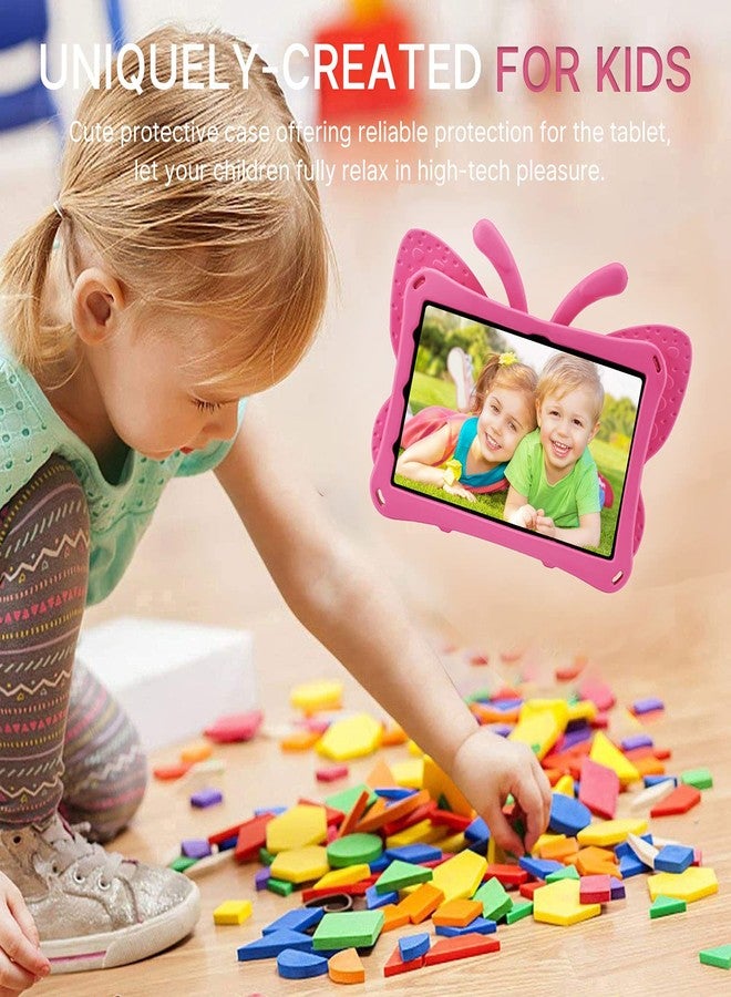 Simicoo جراب Simicoo للأطفال لجهاز iPad من الجيل العاشر والحادي عشر، غطاء لطيف على شكل فراشة مع حامل، مناسب للأطفال والفتيات، متوافق مع iPad 10 و10.9 بوصة و11 بوصة (2022-2025)، مصنوع من مادة EVA خفيفة الوزن ومتينة ومقاومة للصدمات، مناسب للأطفال الصغار، مقاوم للسقوط (لون وردي). - Image 3