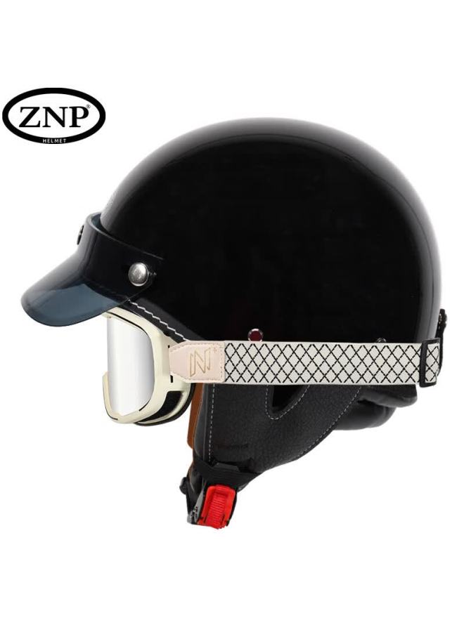 Znp 683 Flash Black L Size 3c Summer Retro Harley Motorcycle Four-season Electric Vehicle Helmet