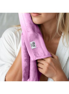 Rest Towel Set 8Pc Light Purple Luxury Hotel Bedroom Super Soft Absorbent Durable Washable Quick Dry Cotton Family Bath Towels - 2 Bath Towel 70X140Cm 2 Hand Towel 50X100Cm 4 Face Towel 30X30Cm  - Image 5