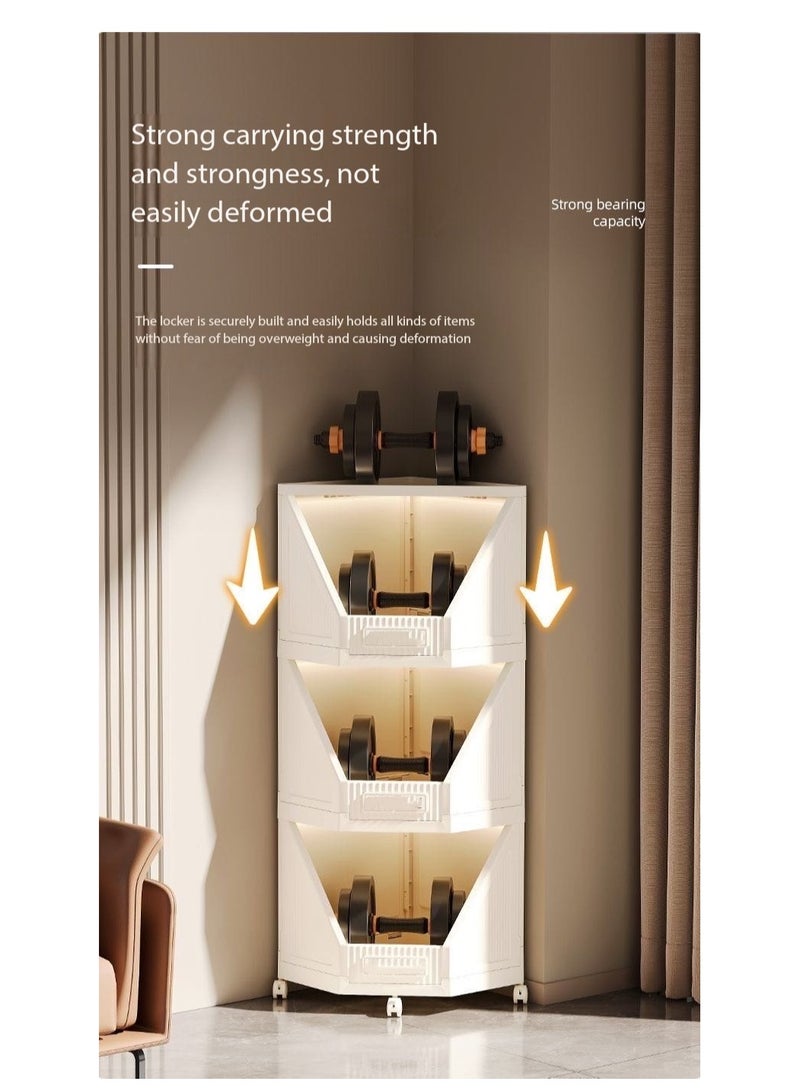  CityRiya-Long زاوية تخزين مجلس الوزراء ، متعدد الوظائف مجلس الوزراء زاوية مثلث تخزين الرف ، 4 طبقات من البلاستيك دائم زاوية تخزين الرف ، متعددة الأغراض تخزين مجلس الوزراء ، غرفة المطبخ وحدة الرف ، رف التخزين - Image 5