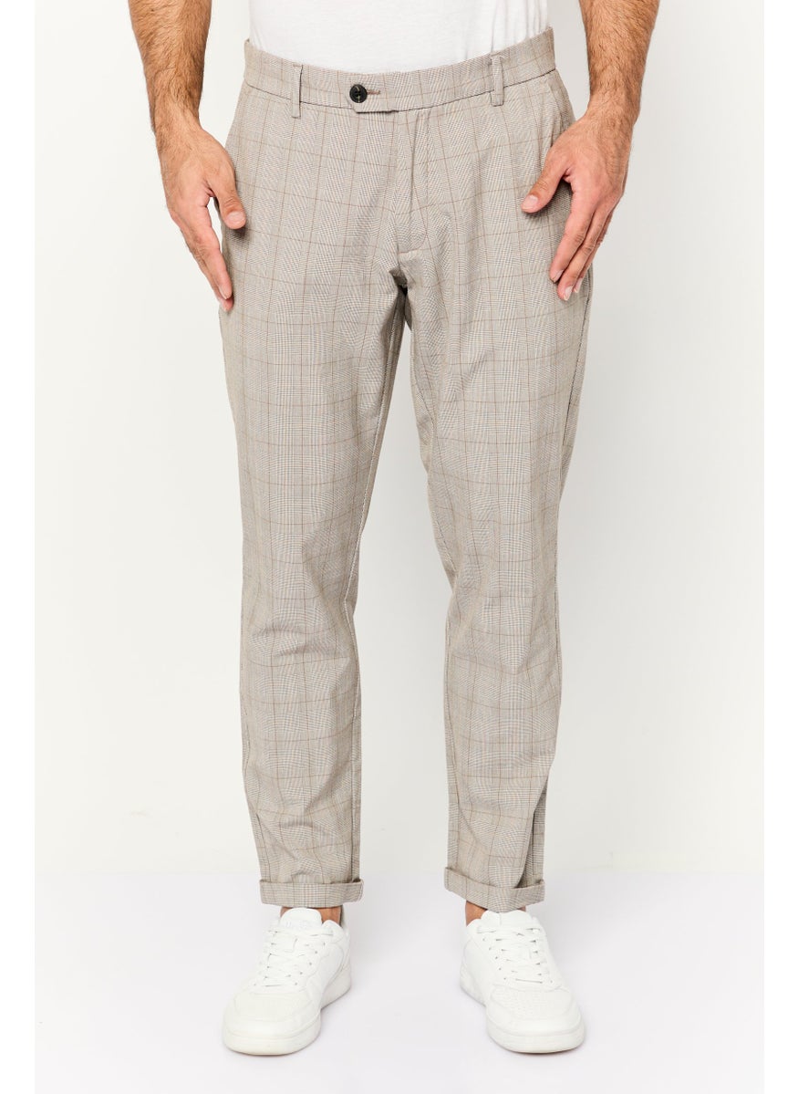 Jack Jones Men Slim Fit Plaid Dress Pants, Multicolor  - Image 1