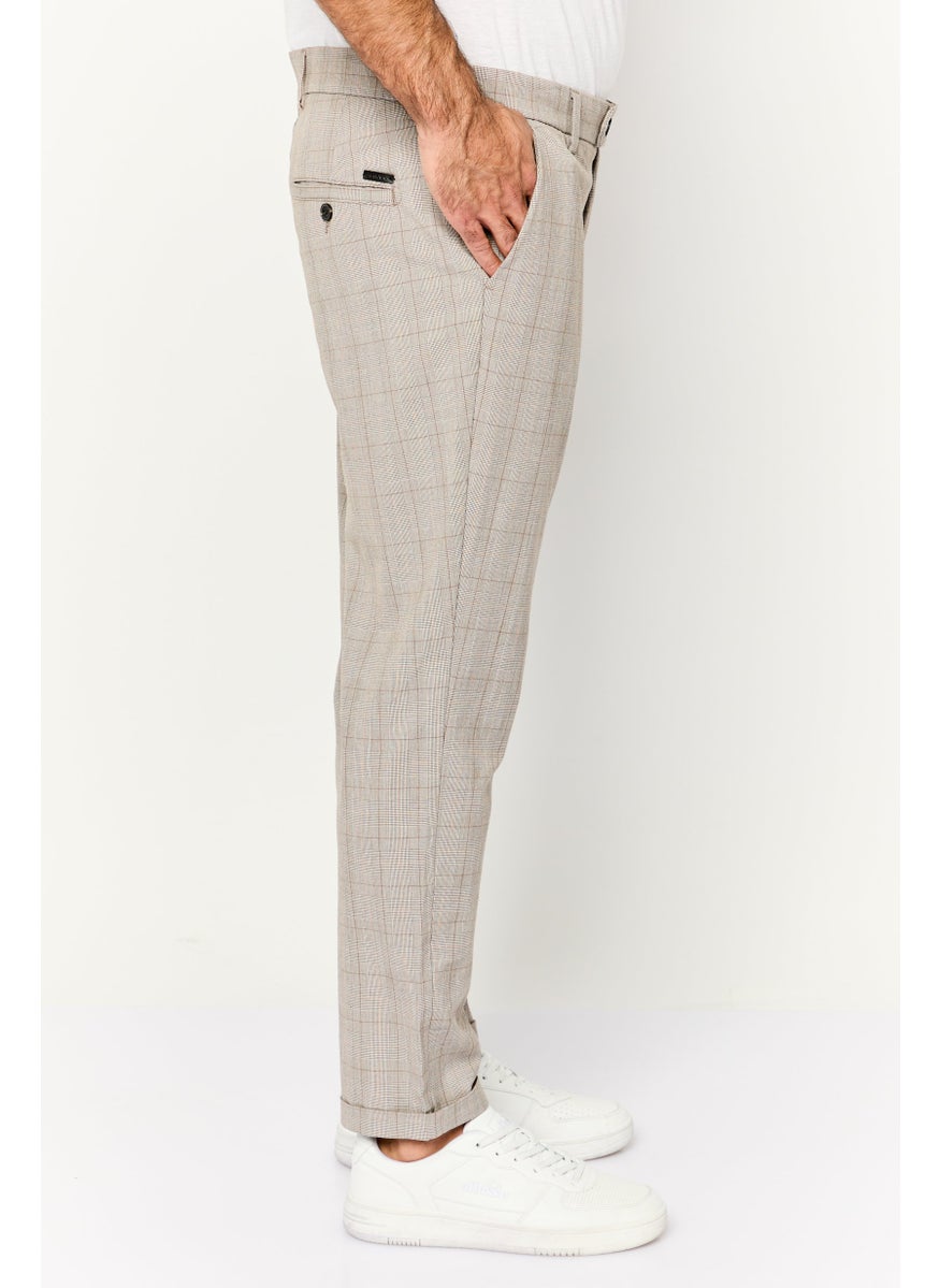 Jack Jones - Men Slim Fit Plaid Chino Pants, Grey Combo - Image 1