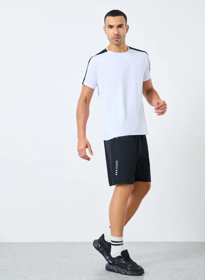 Styli Active Regular Fit Shoulder Contrast Detail Active T-Shirt