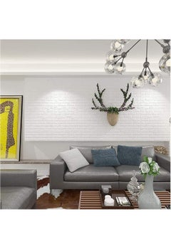 LINGWEI 10PCS 3D Wall Sticker Self Adhesive Wall Panels Waterproof PE Foam White Wallpaper For Living Room TV Wall and Home Decor  - Image 3