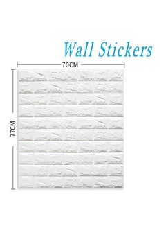 LINGWEI 10PCS 3D Wall Sticker Self Adhesive Wall Panels Waterproof PE Foam White Wallpaper For Living Room TV Wall and Home Decor  - Image 4